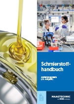 Titelbild Schmierstoffhandbuch 2020: Öl, Monteur unter Auto, Maagtechnic Logo