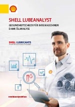 Titelbild Shell Broschüre LubeAnalyst: Mann  im weissen Laborkittel