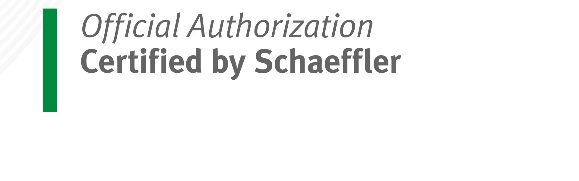 Certified by Schaeffler