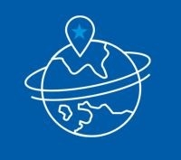 service sur site Globe d'icônes avec cible - service sur site pour la détection des fuites