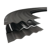 LeaderGasket ElastaGraph Coupe transversale du joint LeaderGasket ElastaGraph en noir